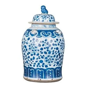 Product Image 3 for Vintage Temple Jar Curly Vine Flower Motif from Legend of Asia