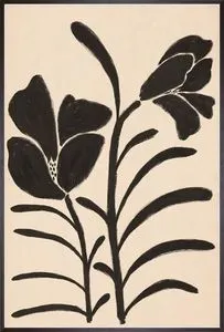 Product Image 1 for Midnight Flora I 36"x54" Botanical Canvas Painting from Leftbank