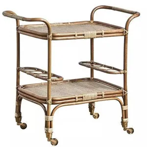 Product Image 1 for Carlo Rattan Bar Cart Table from Sika Design