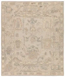 Product Image 1 for Eleanor Hand Knotted Floral Cream/Light Blue Rug from Jaipur