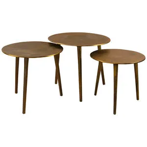 Product Image 2 for Kasai Gold Coffee Tables, Set of 3 from Uttermost