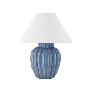 Product Image 1 for Clarendon 1-Light Blue Ceramic Table Lamp from Mitzi
