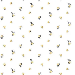 Product Image 1 for Miniature Roses Black & Gold Premium Matte Wallpaper from Mitchell Black