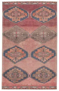 Product Image 3 for Mirta Medallion Pink/ Blue Rug from Jaipur
