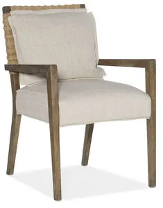 Product Image 3 for Sundance Dark Wood Woven Back Arm Chair, Set of 2 from Hooker Furniture