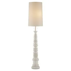 Product Image 3 for Malayan White Floor Lamp from Currey & Company