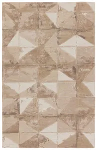 Product Image 1 for Agate Handmade Geometric Taupe/ Cream Rug - 18" Swatch from Jaipur