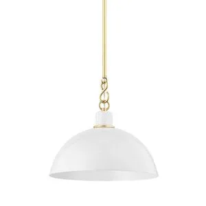 Product Image 1 for Camille Small White Pendant Light from Mitzi