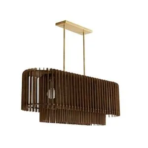 Product Image 5 for Valencia Dark Walnut Plywood Chandelier from Arteriors
