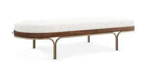 Product Image 6 for Rhythm Upholstered Natural Walnut Chaise from Caracole