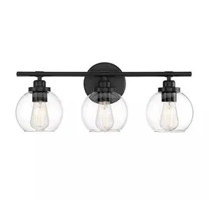 Product Image 3 for Carson Matte Black 3 Light Bath from Savoy House