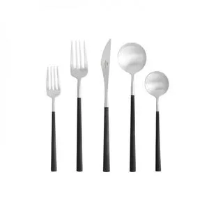 Product Image 1 for Mito Stainless Steel & Flatware, 5 Pieces - Brushed - Black Cable from Costa Nova