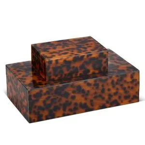 Product Image 1 for Faux Tortoise Box Set of 2 from Currey & Company