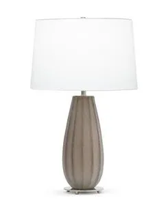 Product Image 1 for Danforth Textured Glass Tapered Drum Table Lamp - Beige from FlowDecor