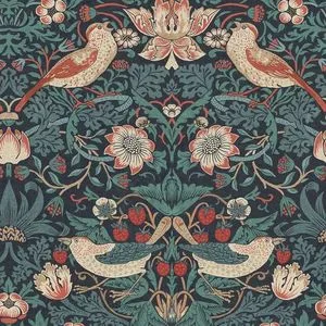 Product Image 1 for William Morris Strawberry Thief Wallpaper from Graham & Brown