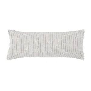 Product Image 1 for Jojo 14" x 40" Cotton Striped Decorative Body Pillow - Ivory / Blue Grey from Pom Pom at Home