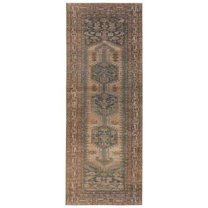 Product Image 1 for Reeves Southwestern Medallion Brown/ Blue Rug - 2' x 4' from Jaipur