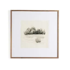 Product Image 1 for Land Sketch 1 Framed Charcoal-Inspired Drawing by Dan Hobday from Four Hands