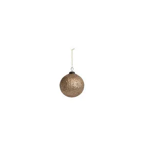 Product Image 1 for Percy 5" Antique Gold Pleated Glass Ball Ornament, Set of 2 from Creative Co-Op