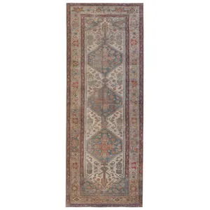 Product Image 1 for Arkansas Southwestern Medallion Blue/ Red Rug - 2' x 6' from Jaipur