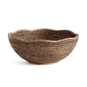 Product Image 1 for Burma Rattan Scalloped Edge Bowl from Napa Home And Garden