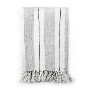 Product Image 1 for Laguna Linen Throw Blanket - Grey / Charcoal from Pom Pom at Home