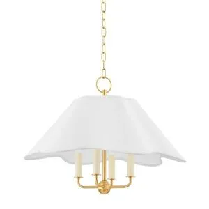 Product Image 1 for Rosanna Scalloped Shade 4-Light Chandelier from Mitzi