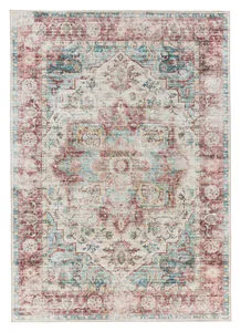 Product Image 4 for Vandran Medallion Dark Red/ Teal Rug from Jaipur