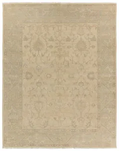 Product Image 1 for Verity Hand-Knotted Floral Cream / Light Sage Rug 18" x 18" from Jaipur