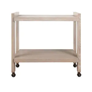 Product Image 1 for Rockwell Minimalist Bar Cart In Light Cerused Oak from Worlds Away