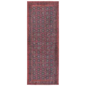 Product Image 1 for Kate Lester + Kalinar Damask Moroccan Dark Red/ Blue Rug - 4' x 6' from Jaipur