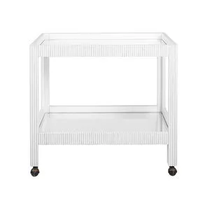 Product Image 1 for Otis Fluted Bar Cart In White Washed Oak from Worlds Away