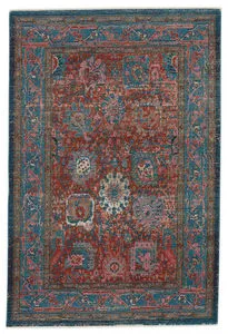 Product Image 5 for Romilly Oriental Rust/ Teal Rug from Jaipur