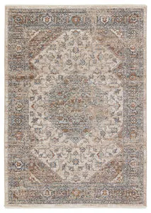Product Image 1 for Heir Traditional Medallion Beige/ Blue Rug - 8' x 10' from Jaipur