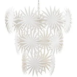 Product Image 1 for Bismarkia Large White Chandelier from Currey & Company