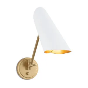 Product Image 1 for Vest White Brass Single Arm Sconce from Regina Andrew Design