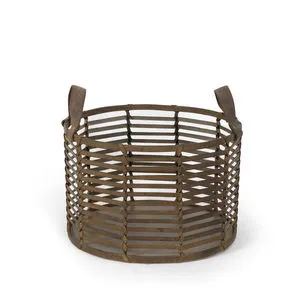 Product Image 1 for Finn Brown Leather Basket - Small from Regina Andrew Design