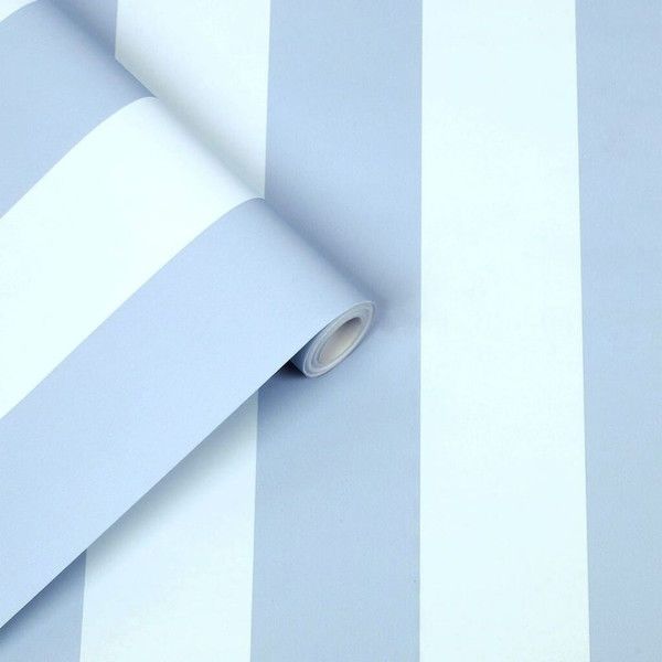 Laura Ashley Lille Matte Stripe Blue Sky Wallpaper | Scout & Nimble