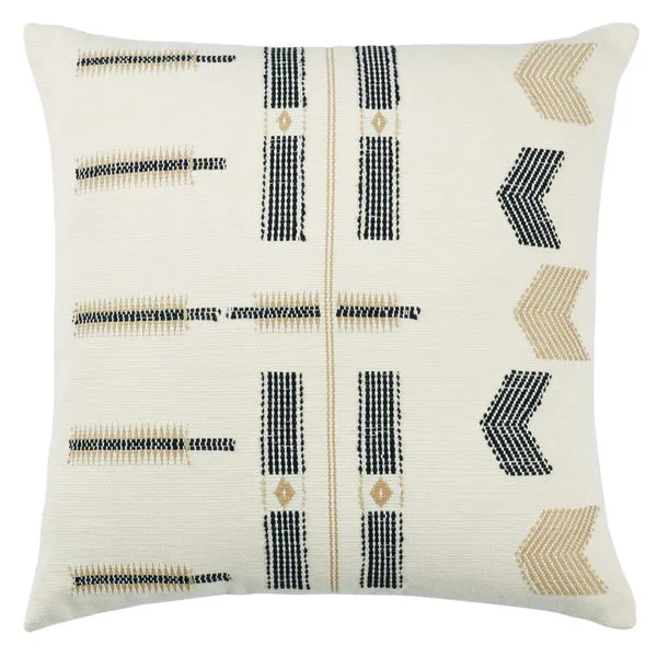 Product Image 1 for Longkhum Tribal Cream/ Black Pillow from Jaipur
