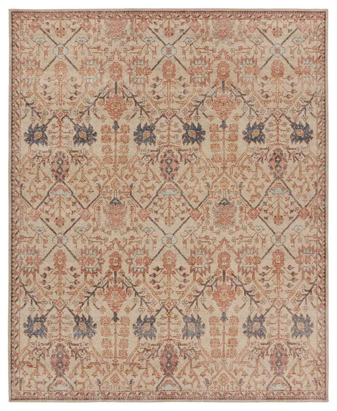 Product Image 1 for Designer Edit Solanine Hand-Knotted Trellis Rust / Cream Rug 6' x 9' from Jaipur
