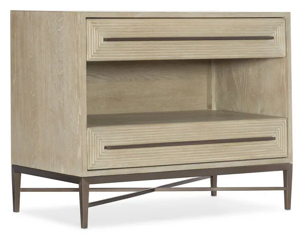 Product Image 1 for Cascade Two-Drawer Oak Nightstand from Hooker Furniture