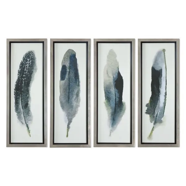 Product Image 1 for Uttermost Feathered Beauty Prints, S/4 from Uttermost