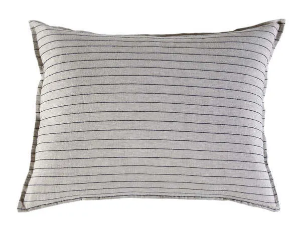 Product Image 1 for Blake 28" x 36" Striped Accent Pillow with Insert, 28" x 36" - Flax / Midnight from Pom Pom at Home