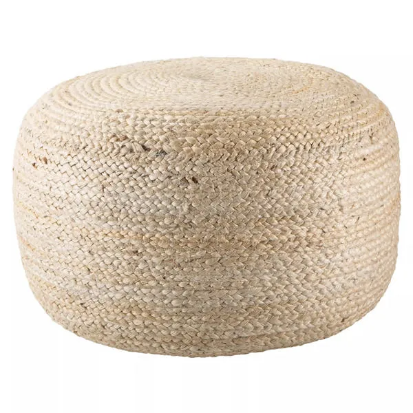 Product Image 1 for Mesa Solid White Cylinder Pouf from Jaipur
