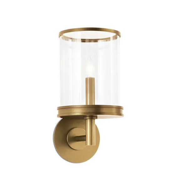Product Image 1 for Adria Natural Brass Cylinder Glass Wall Sconce from Regina Andrew Design