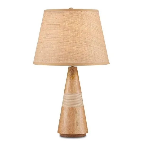 Product Image 1 for Amalia Wood & Rattan Table Lamp from Currey & Company