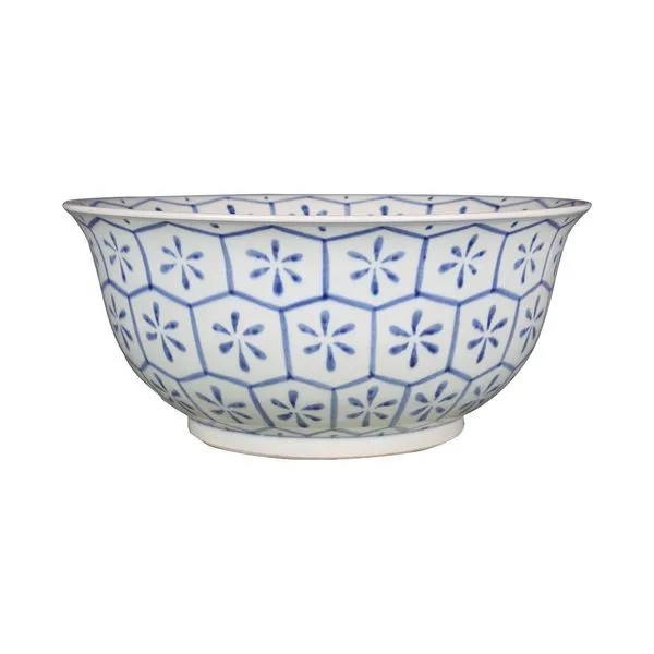 Product Image 1 for Blue & White Porcelain Bowl Turtle Shell Motif from Legend of Asia