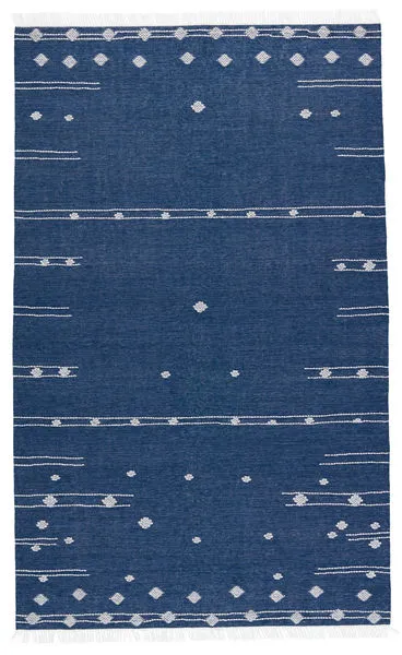 Product Image 1 for Calli Indoor/ Outdoor Geometric Blue/ White Rug from Jaipur
