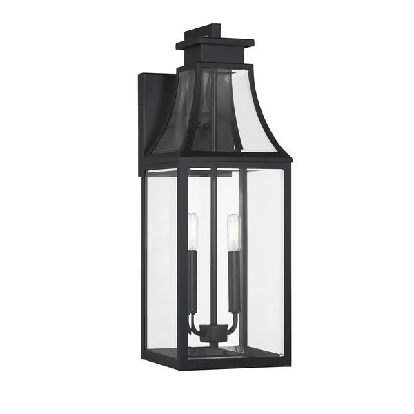 Product Image 1 for Emery 2-Light Outdoor Wall Lantern in Matte Black from Savoy House