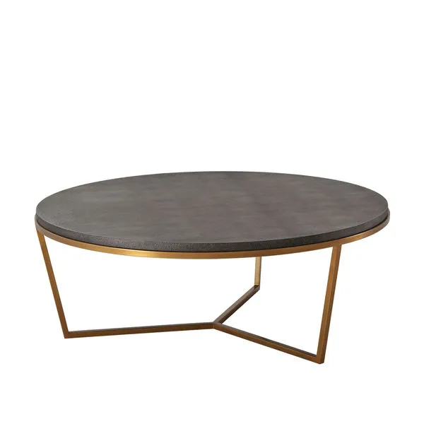 Product Image 2 for Fisher Round Shagreen Cocktail Table from Theodore Alexander